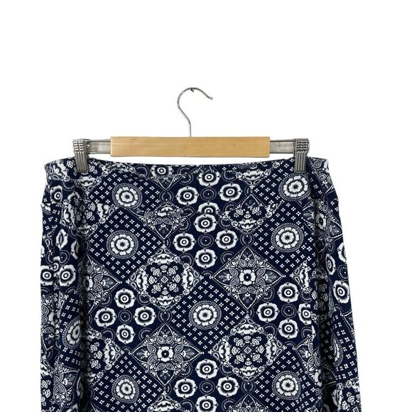 Talbots LP Large Petite Jersey Wrap Maxi Skirt Bandana Print Stretch Womens - Picture 9 of 13